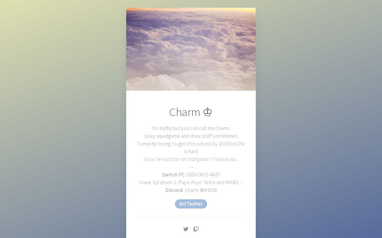 Carrd profile picture for @charm